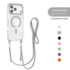 Crossbody lanyard magnetic clear iPhone case, view 9