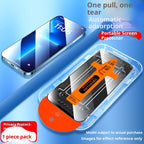 Dust-free tempered glass screen protector with auto-align kit for iPhone, view 7