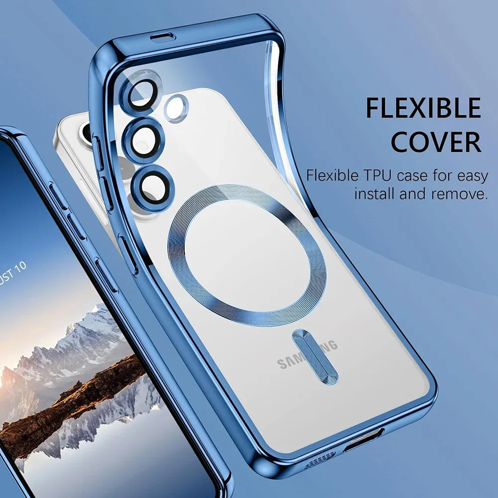 Clear MagSafe case with plated edges for Samsung Galaxy, view 11
