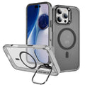 Magnetic clear iPhone case with camera ring kickstand