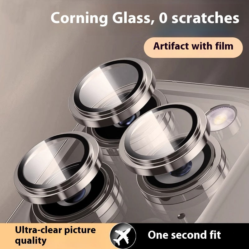 Metal ring camera lens protector for iPhone 15 and 16, view 3