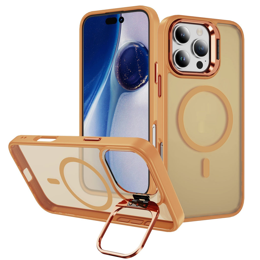 Magnetic clear iPhone case with camera ring kickstand, view 3