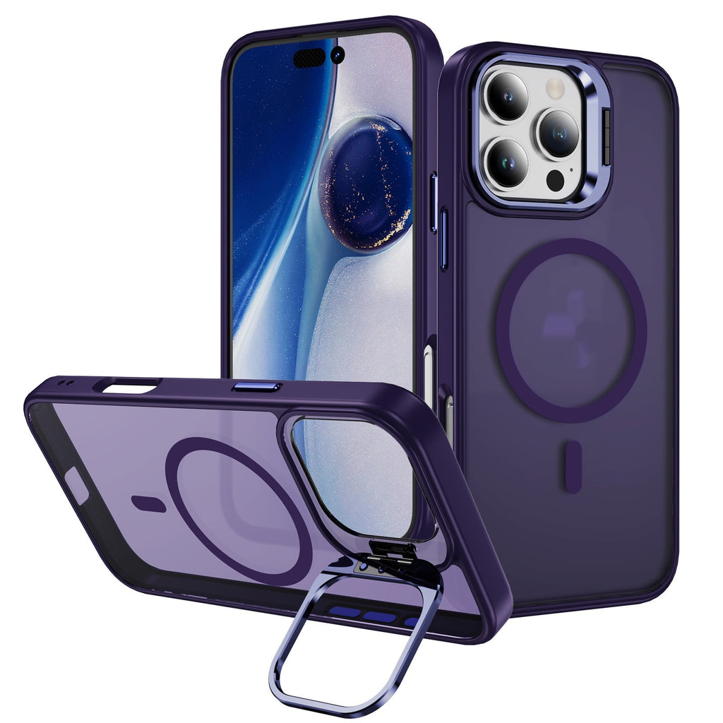 Magnetic clear iPhone case with camera ring kickstand, view 7