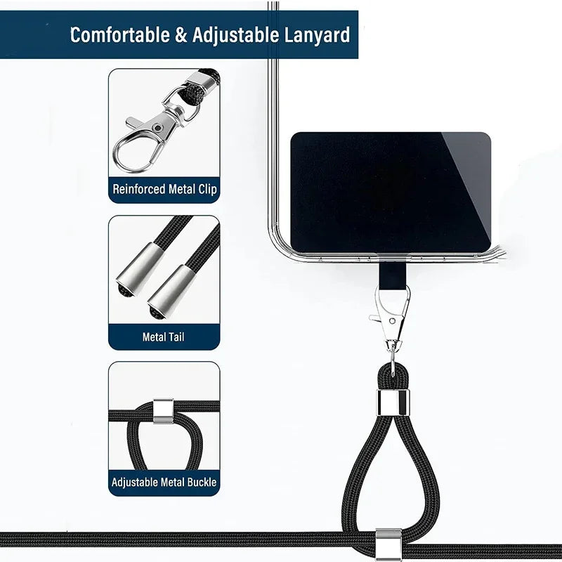 Adjustable Crossbody Phone Lanyard Strap - Universal Fit