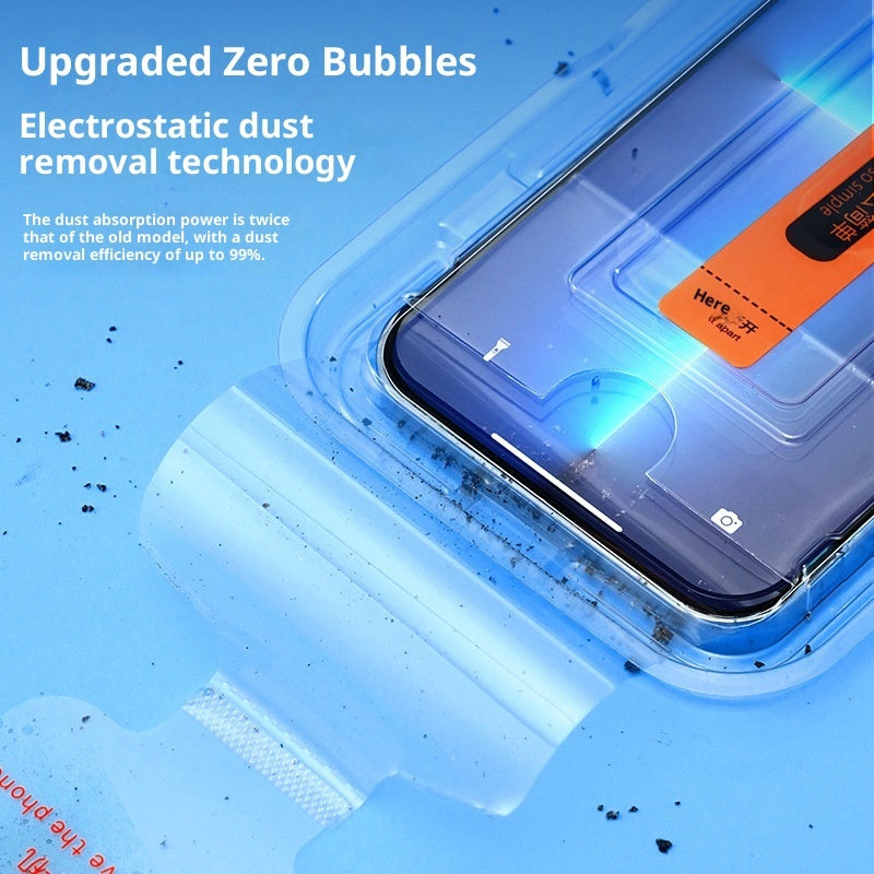 Dust-free tempered glass screen protector with auto-align kit for iPhone, view 2