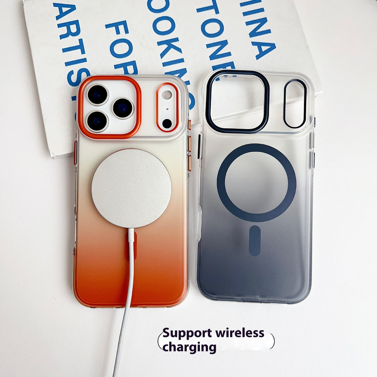 Aurora gradient frosted magnetic iPhone case