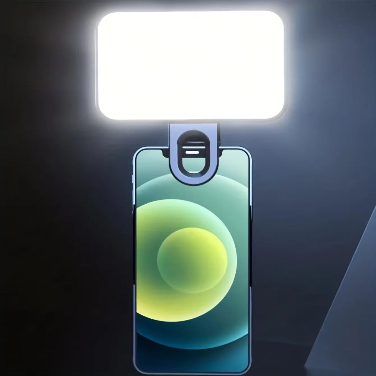 Rechargeable Clip-On Selfie Fill Light - 3 Light Modes, Adjustable Brightness