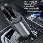 120W 4-in-1 retractable car charger, view 2