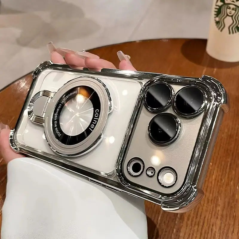 Clear MagSafe Case with Plated Edges for iPhone 17, 17 Air, 17 Pro & 17 Pro Max