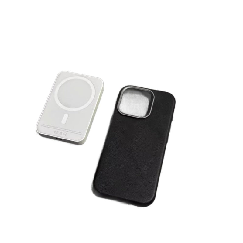 Vintage leather magnetic iPhone case, view 8