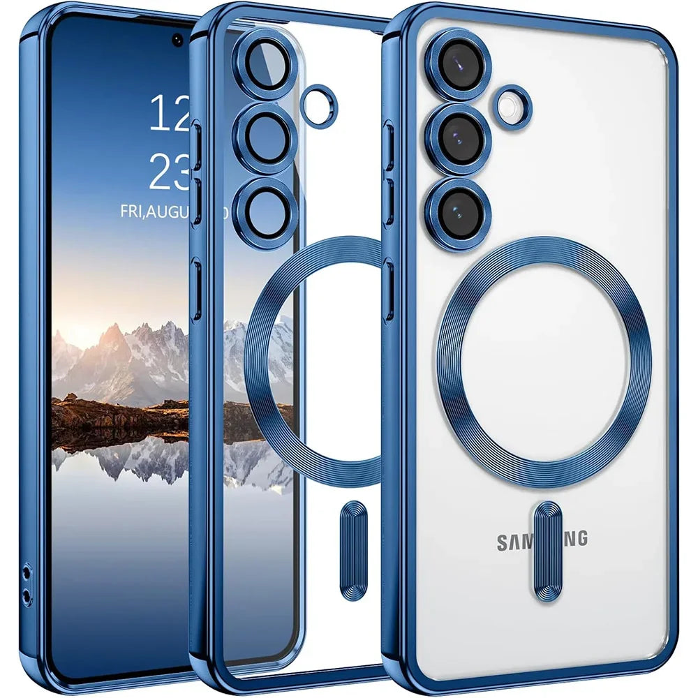 Clear MagSafe case with plated edges for Samsung Galaxy, view 6